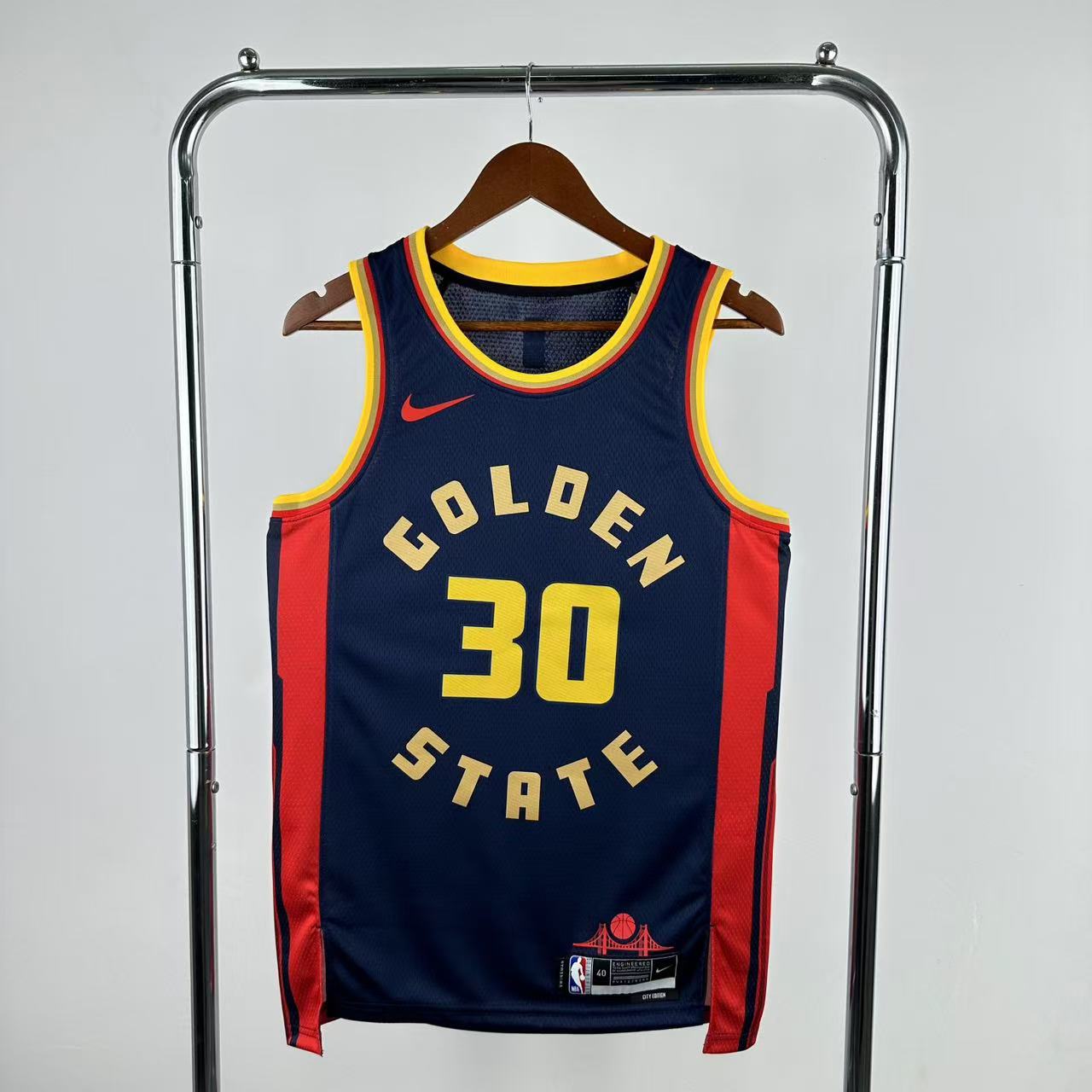 Men Golden State Warriors 30 Curry Drak Blue City Edition Season Nike 2025 NBA Jersey